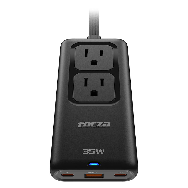 Cargador Rápido GaN de 35W con Regleta de 1250W Forza Power Technologies
