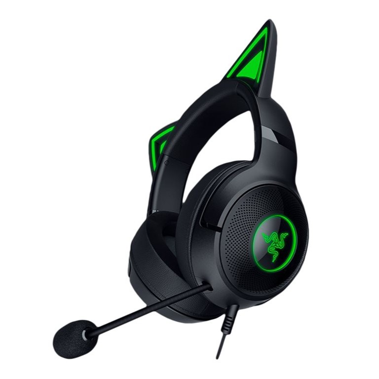 Audífonos Gamer Razer Kraken Kitty V2 Negro con Cancelación de Ruido 