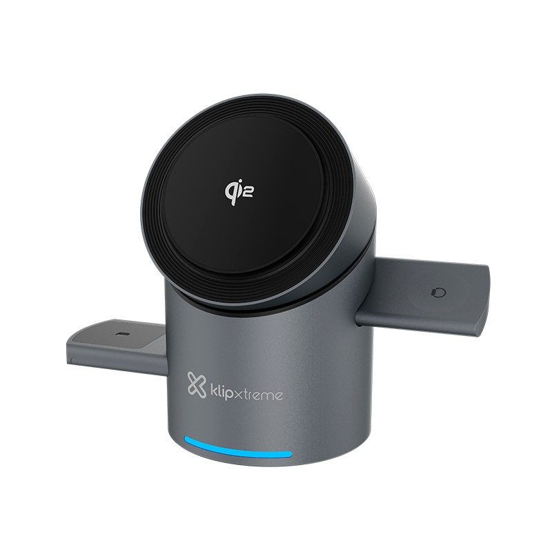 Estación de Carga Inalámbrica Klip Xtreme PowerDesk Spin KDC-400 3 en 1 USB-C