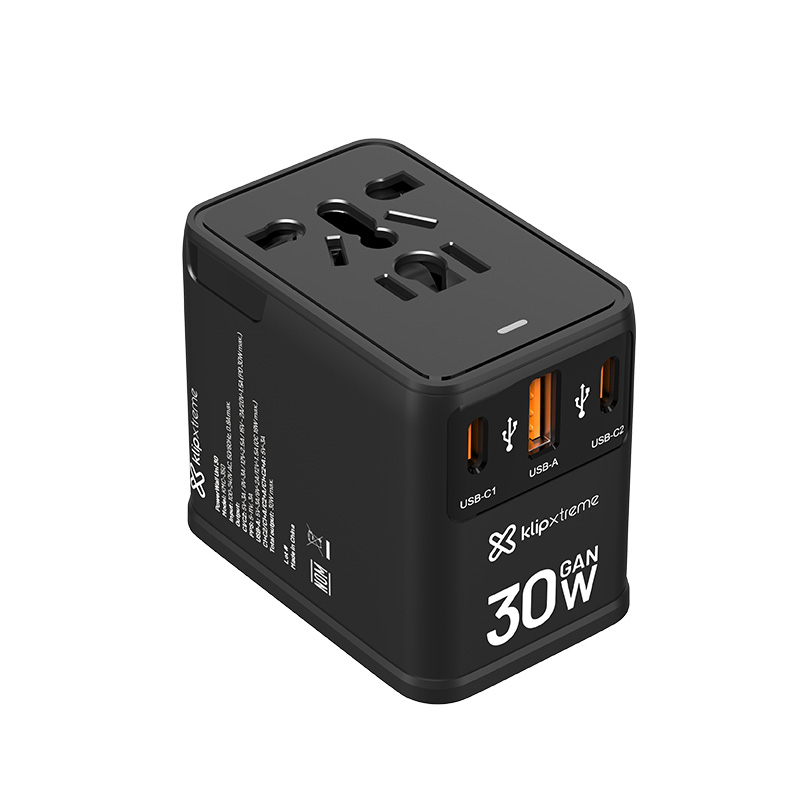 Adaptador de Corriente Universal Klip Xtreme KMC-350 PowerWall Uni 30