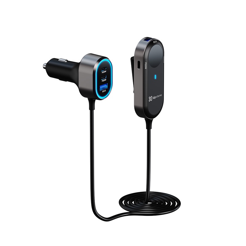 Cargador para Carro Klip Xtreme KCC-100 PowerCar 100W USB-C/A