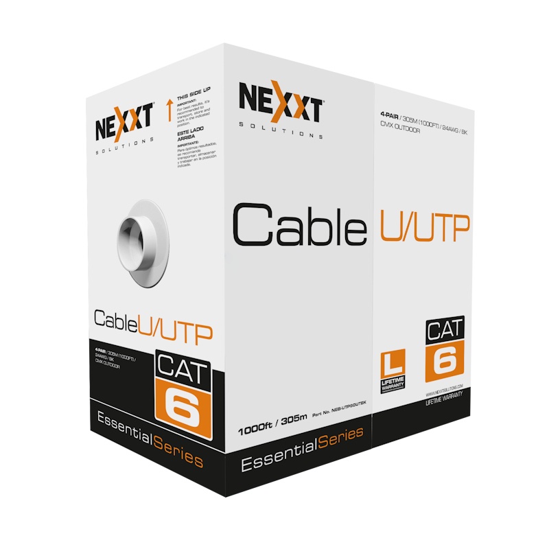 Cable de Red Nexxt Essential CAT6 U/UTP para Exteriores 305m