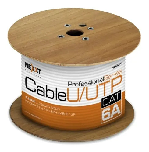 Cable de Red Cat 6A U/UTP en Bobina Nexxt Solutions 305m