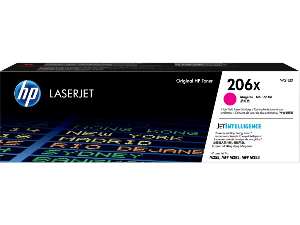Tóner HP 206X Magenta de Alto Rendimiento con JetIntelligence