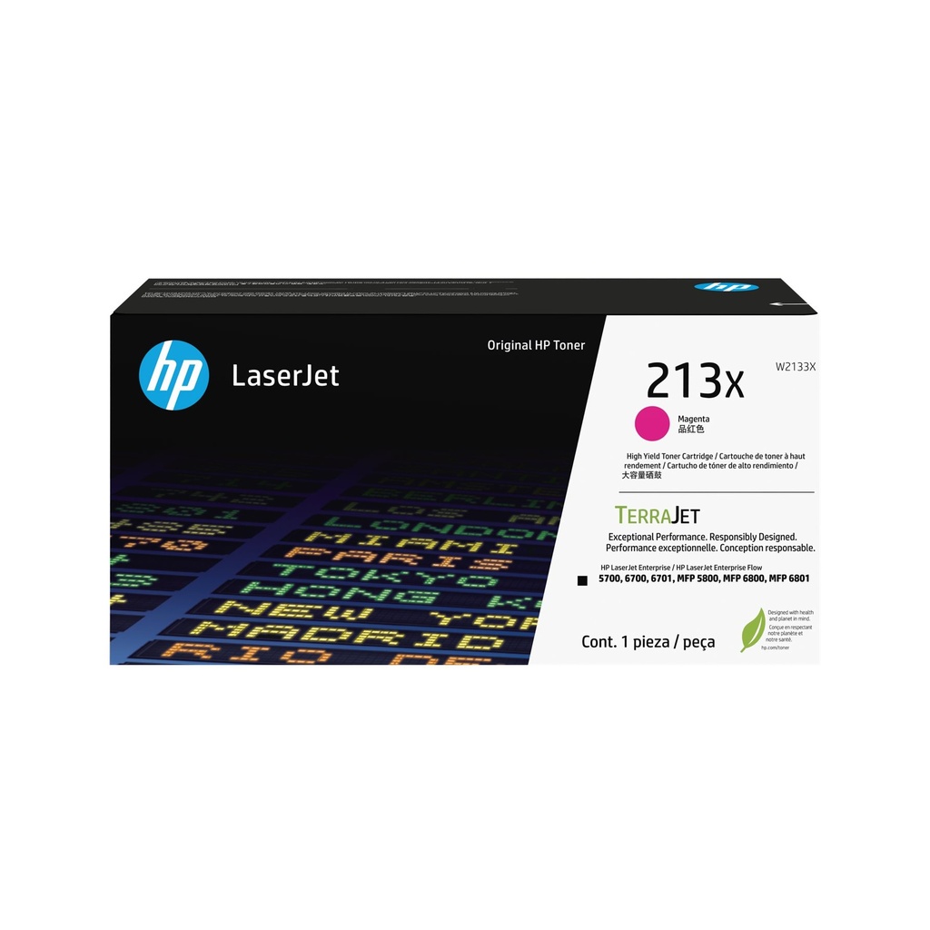 Tóner HP 213X Magenta de Alto Rendimiento con TerraJet