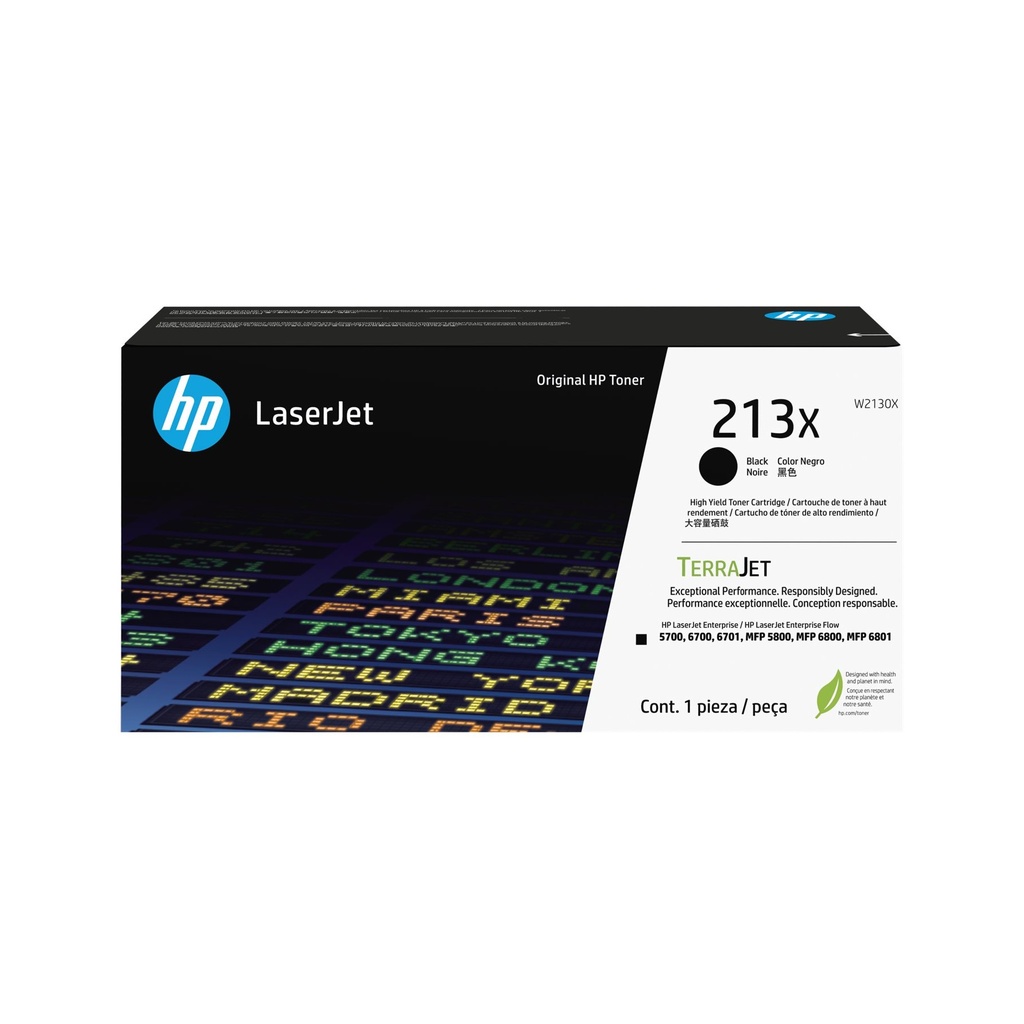 Tóner HP 213X Negro de Alto Rendimiento con TerraJet