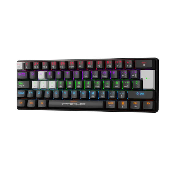 Teclado Gamer Primus Wired con Diseño Ergonómico y Teclas de Contraste, Español