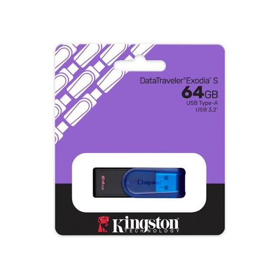 Memoria USB Kingston DataTraveler Exodia S de 64 GB USB 3.2 Gen 1 con Tapa Capless