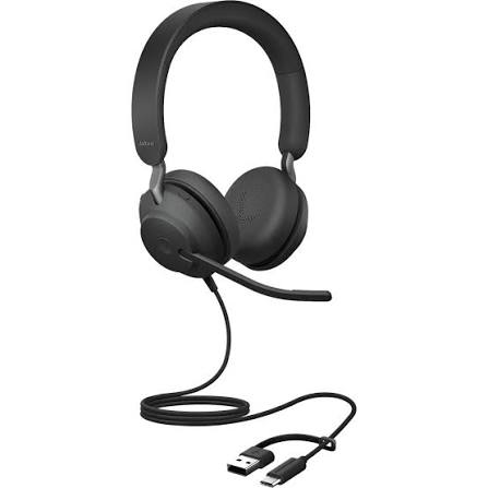 Diadema Alámbrica Jabra Evolve2 40 SE USB-C/A UC Stereo