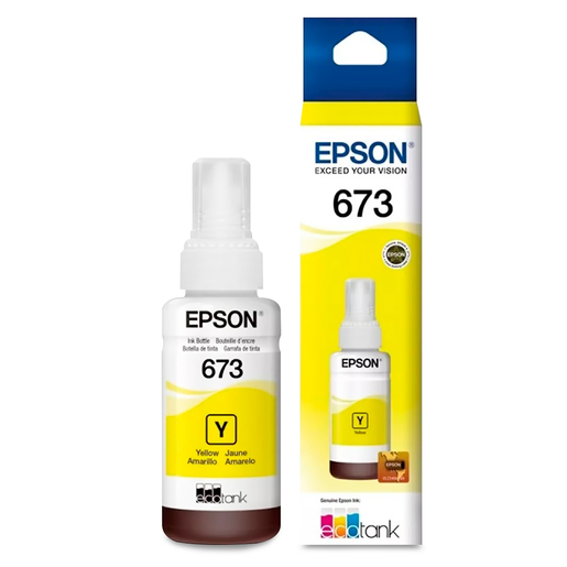 Botella de Tinta Epson T673 EcoTank, Amarillo 