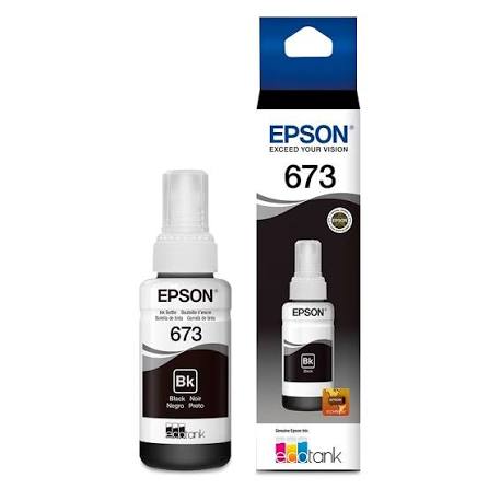 Botella de Tinta Epson T673 EcoTank, Negro