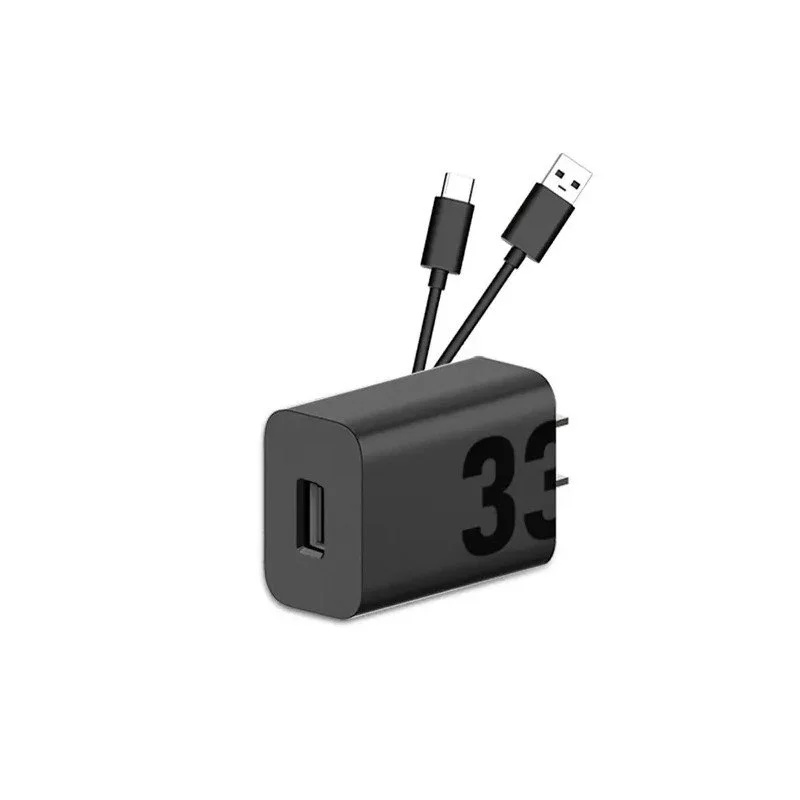 Cargador de Pared TurboPower Motorola 33W con Cable USB-C Negro
