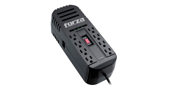 Regulador de Voltaje Automático Forza de 2200Va /1100w de 8Salidas RJ-11 120V