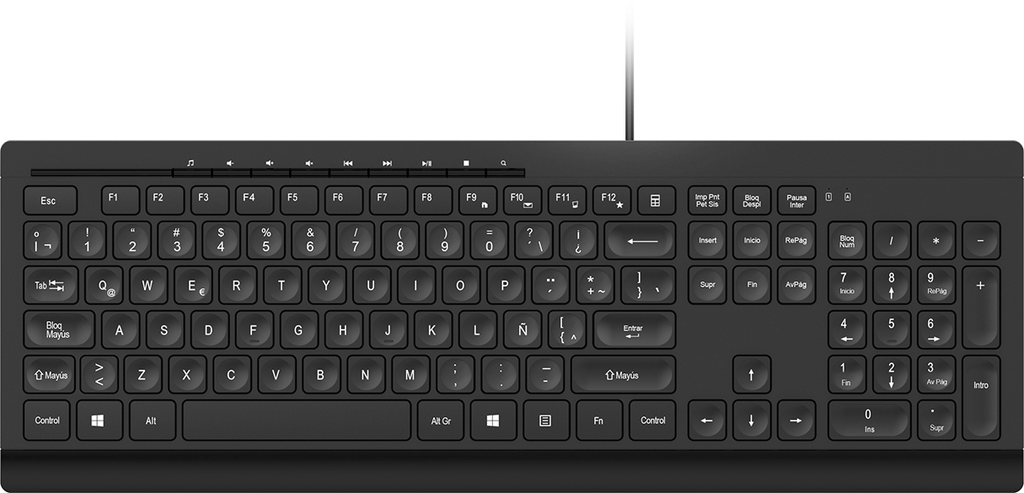 Teclado Alámbrico Klip Xtreme Compass USB Negro Español