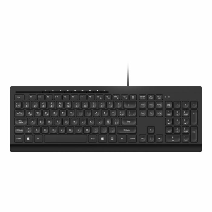 Teclado Alámbrico Klip Xtreme Compass USB Negro Español