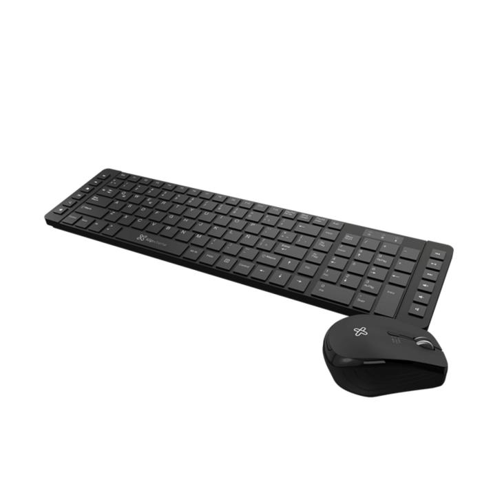 Teclado y Mouse Inalámbrico Klip Xtreme Revolution USB Negro Español