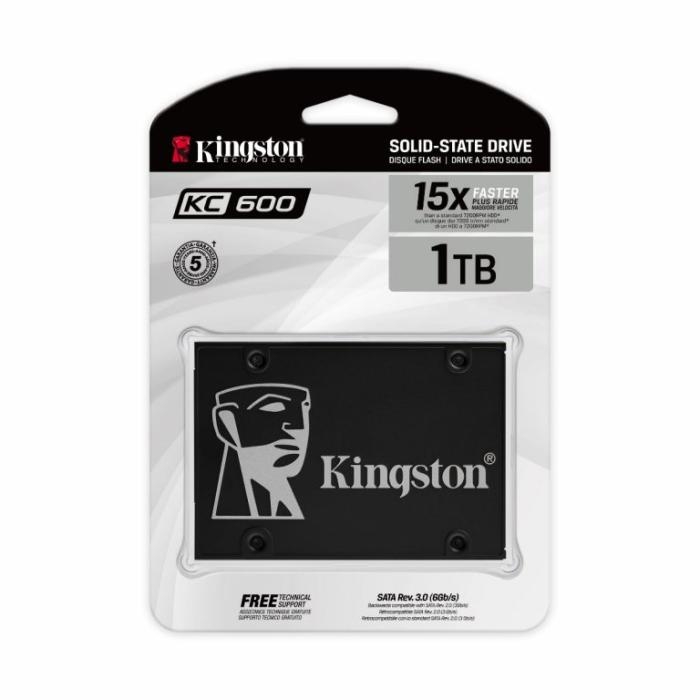 Unidad de Estado Sólido Kingston KC600 2.5" SATA 1024GB con Autocifrado