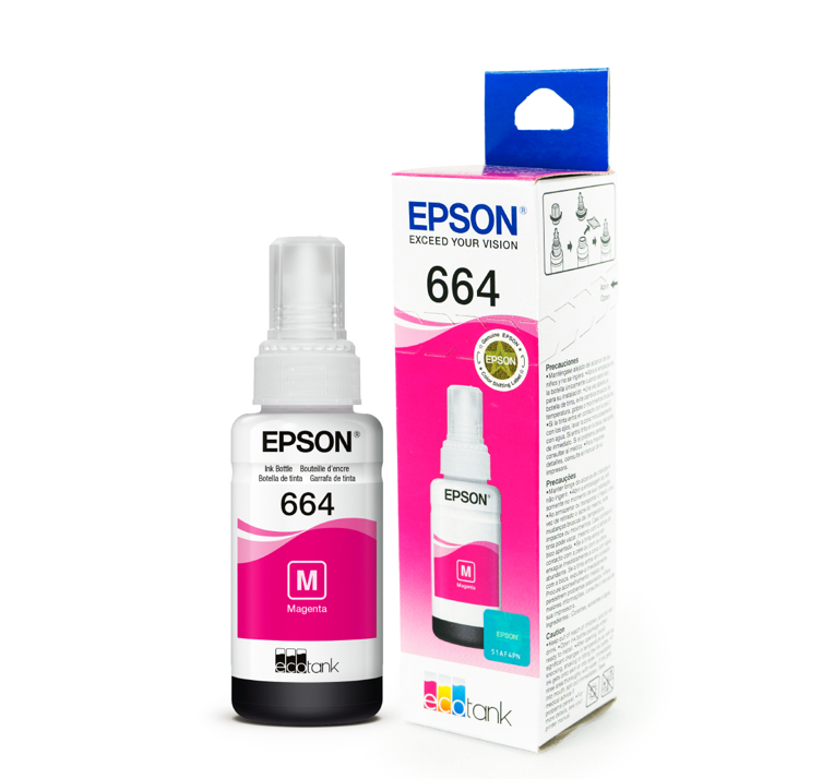 Botella de Tinta Epson Original T664320 Magenta