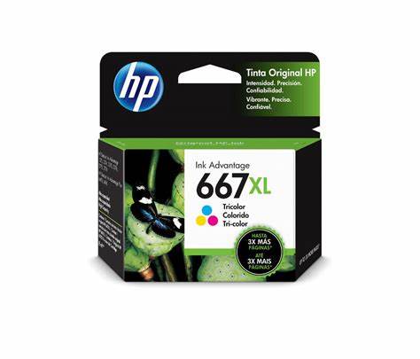 Cartucho de Tinta Original HP 667 Tricolor De Rendimiento Standar