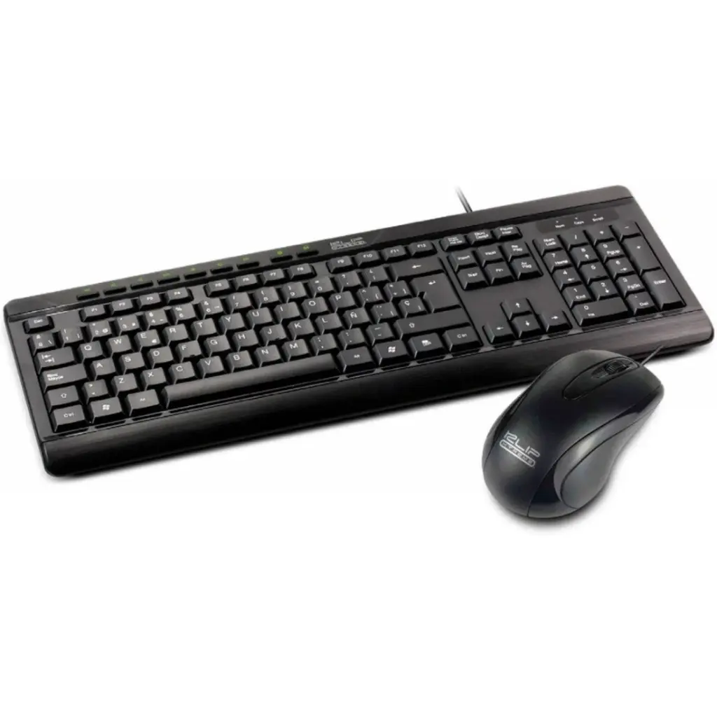 Teclado y Mouse Alámbrico Klip Xtreme DeskMate USB Negro Español