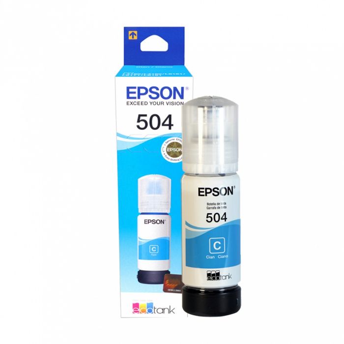 Botella de Tinta Epson Original T504220 Cyan 70ml