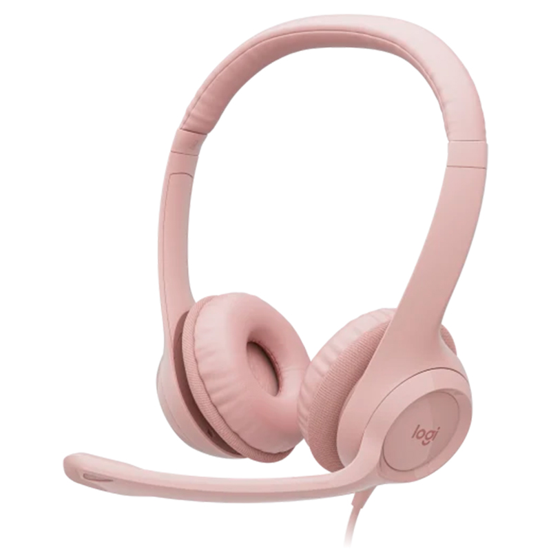 Audífonos Logitech H390 Sonido Estéreo Conexión USB-A 2.0 Rosado