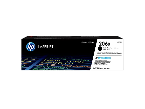 Cartucho de Toner HP 206X Negro de Alto Rendimiento LaserJet Original
