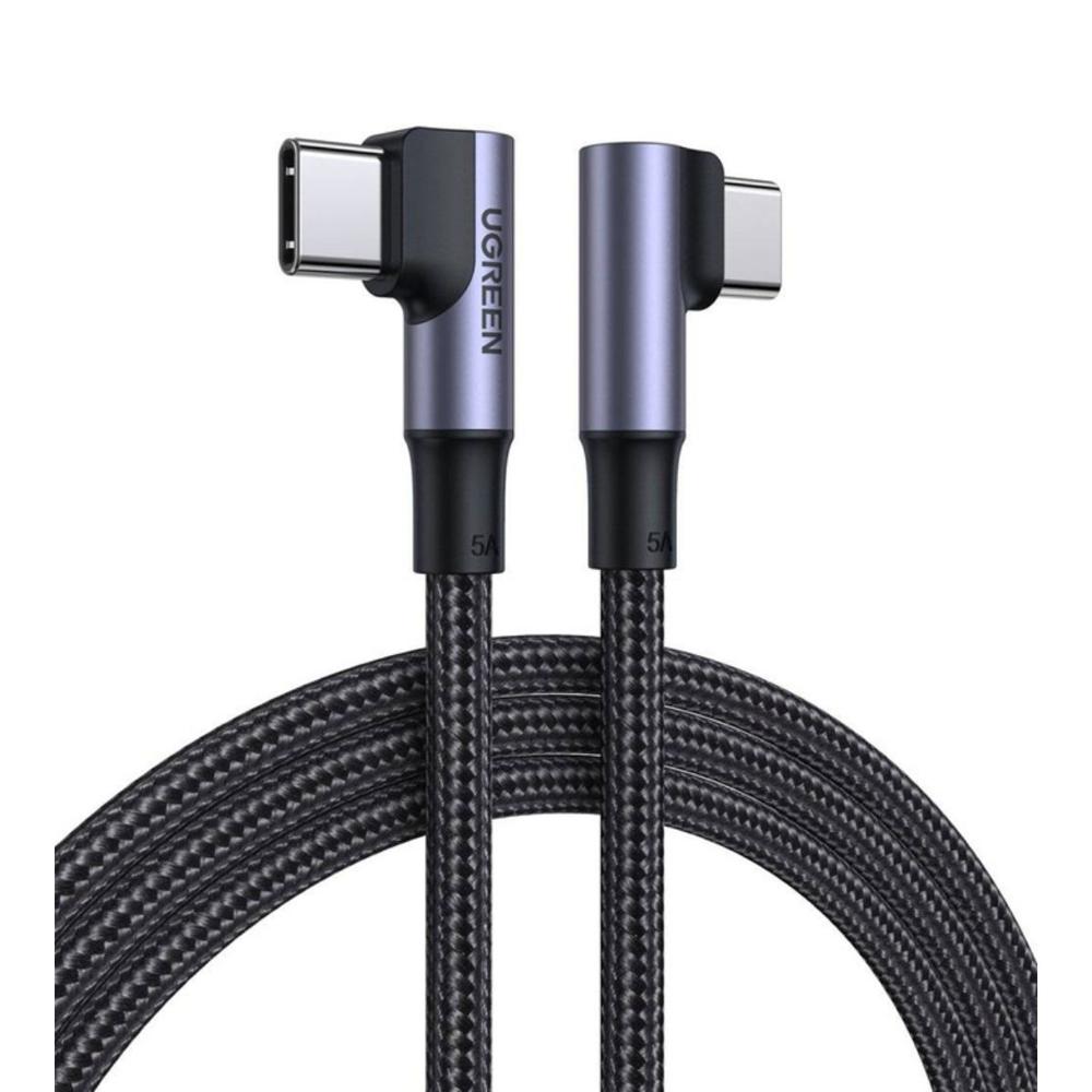 Cable Ugreen USB Tipo C A USB Tipo C de 100W con Puntas de 90grados De 2metros