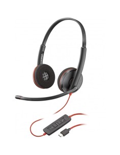Auriculares Estéreo Poly BlackWire 3220 USB Tipo C/A Negro