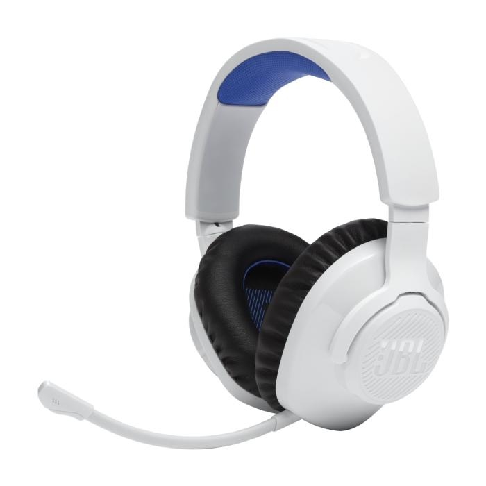 Audifono Quantum 360P Gaming Inalambrico JBL Para Consola Bluetooth Color Blanco Con Azul