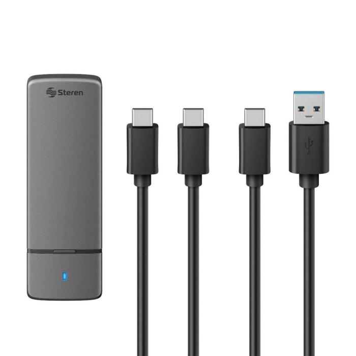 Adaptador (case) USB C para SSD M.2 SATA o NVME