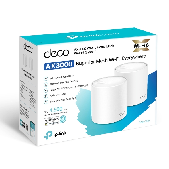 Router TP-Link Deco X50 Dual Band 2.4 GHz y 5 GHz  Wi-Fi 6
