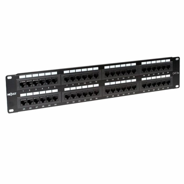 Tablero de conexiones Nexxt Solutions 1U y 2U 19" De 48 Puertos