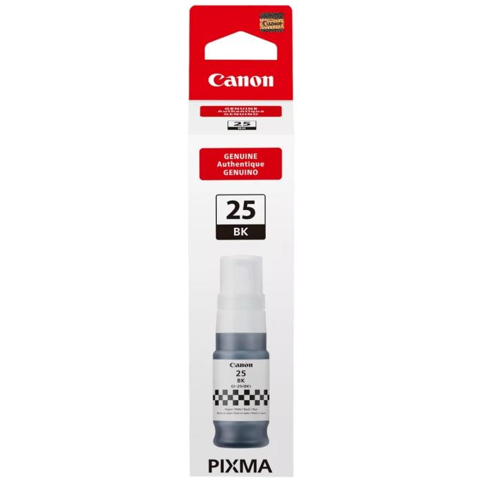 Botella De Tinta Modelo Gi-25 Marca Canon Color Negro De 67ml