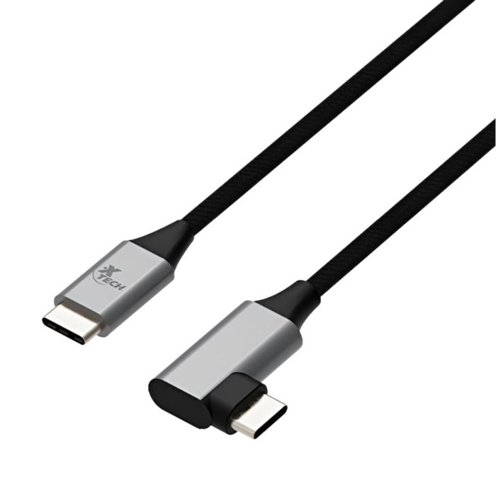 Cable USB Tipo C macho a USB Tipo C PD 60W macho, Tipo L - 3m Negro