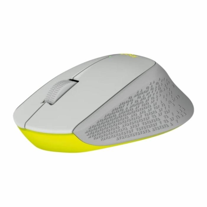 Mouse Logitech Óptico M280, Inalámbrico, 1000DPI, USB, Gris/Amarillo