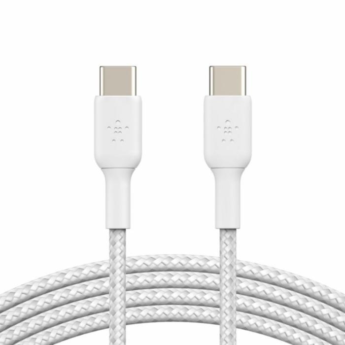 Cable de Carga Trenzado Belkin Boost Charge USB-C 60W 1m Color Blanco