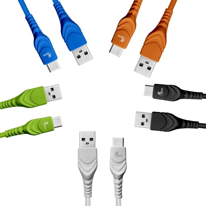 Kit Cables de Carga Xtech XTG-238 De Carga USB A a USB C 1.8m 10 Unidades