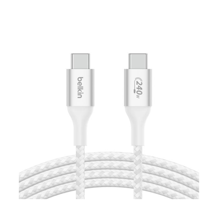 Cable de Carga Belkin CAB015BT2MWH Trenzado USB C a USB C 2m - 5A