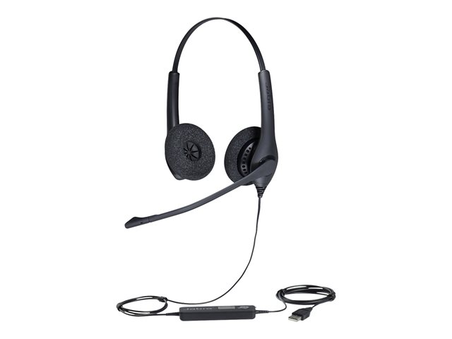 Jabra BIZ 1500 Duo Profesional con Micrófono Cableado USB-A Color Negro