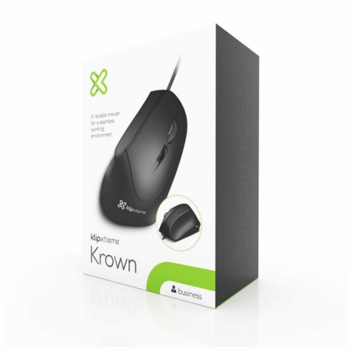 Mouse Ergonómico Klip Xtreme KMO-506  Alámbrico USB 1600DPI
