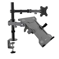 Soporte para monitor y portátil 32" 4,49kg 75x75 Negro 1Y