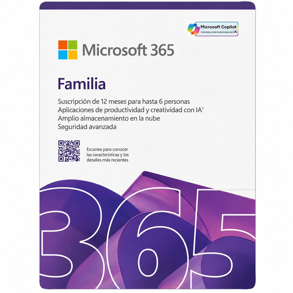 Licencia Microsoft 365 Familiar **DIGITAL** 1 Año 
