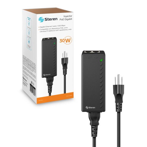 Inyector - PoE - Gigabit de 30 W - Steren 