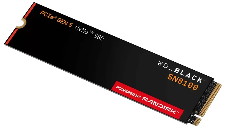 SSD Interno Western Digital WD_BLACK SN8100 2TB NVMe M.2 PCIe Gen5 SanDisk M.2