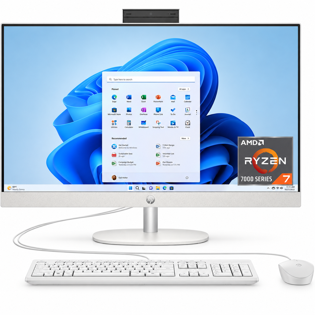 HP All-in-One con Procesador AMD Ryzen 7 7730U hasta 4.8 GHz