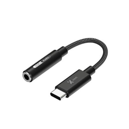 Adaptador USB-C a Conector 3,5mm Hembra para Audífonos - Negro