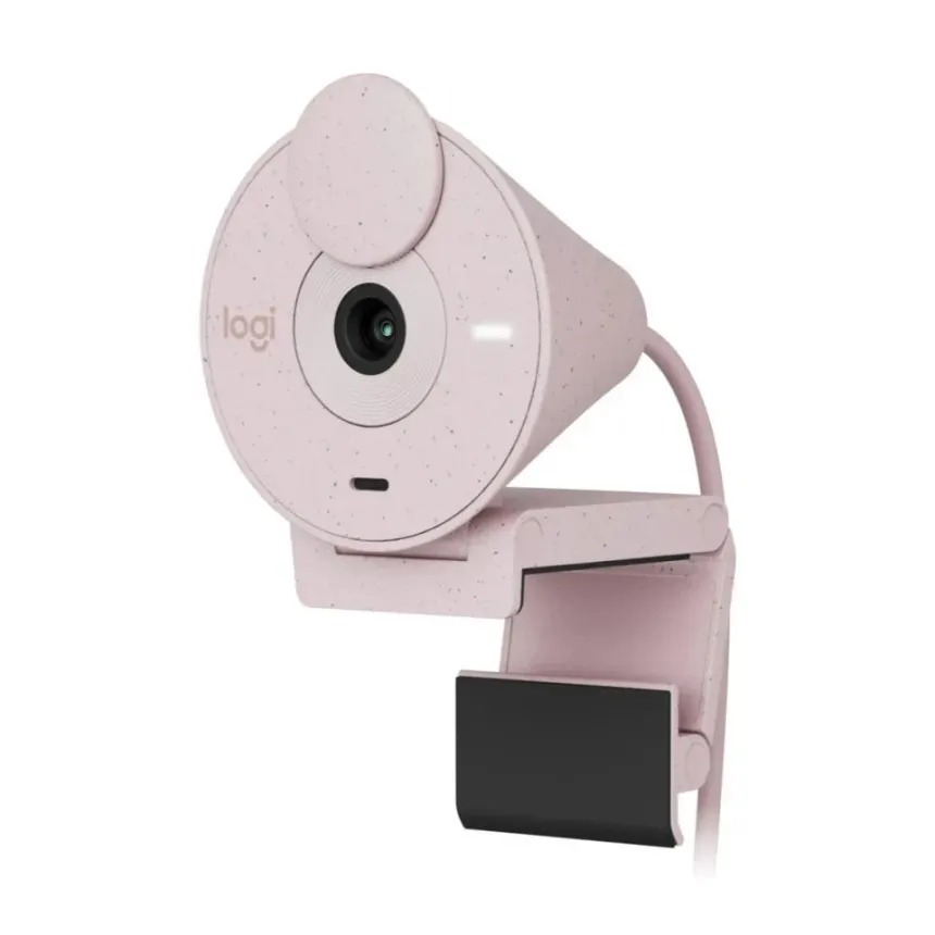 Webcam Logitech BRIO 300 Full HD 1080p – 2MP, Micrófono Integrado, USB-C, Color Rosa