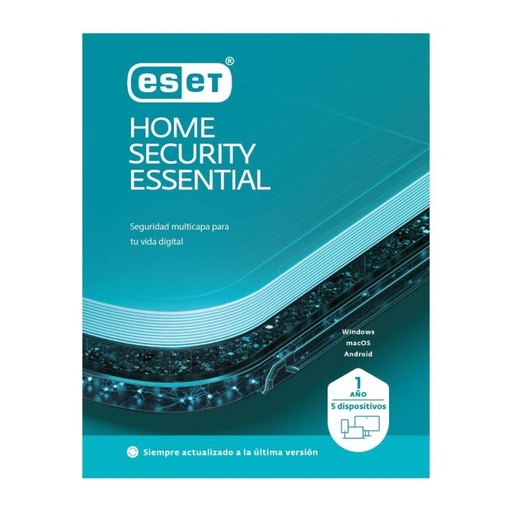 [EHSE-BX1-5D] Licencia de Antivirus ESET HOME Security Essential 1 Año 5x Dispositivos