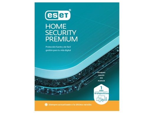 [EHSP-ESD1-10D] Licencia de Antivirus ESET HOME Security Premium 1 Año 10x Dispositivos
